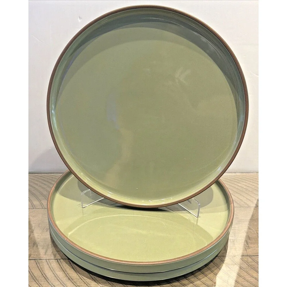 Our Place Dinner Plates Set 10.5” Handcrafted Ceramic green 'sage'